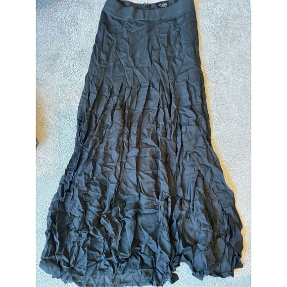 NWT J Crew Collection black pleated Maxi Skirt Lightweight Chiffon, $198 E2 - Picture 4 of 10